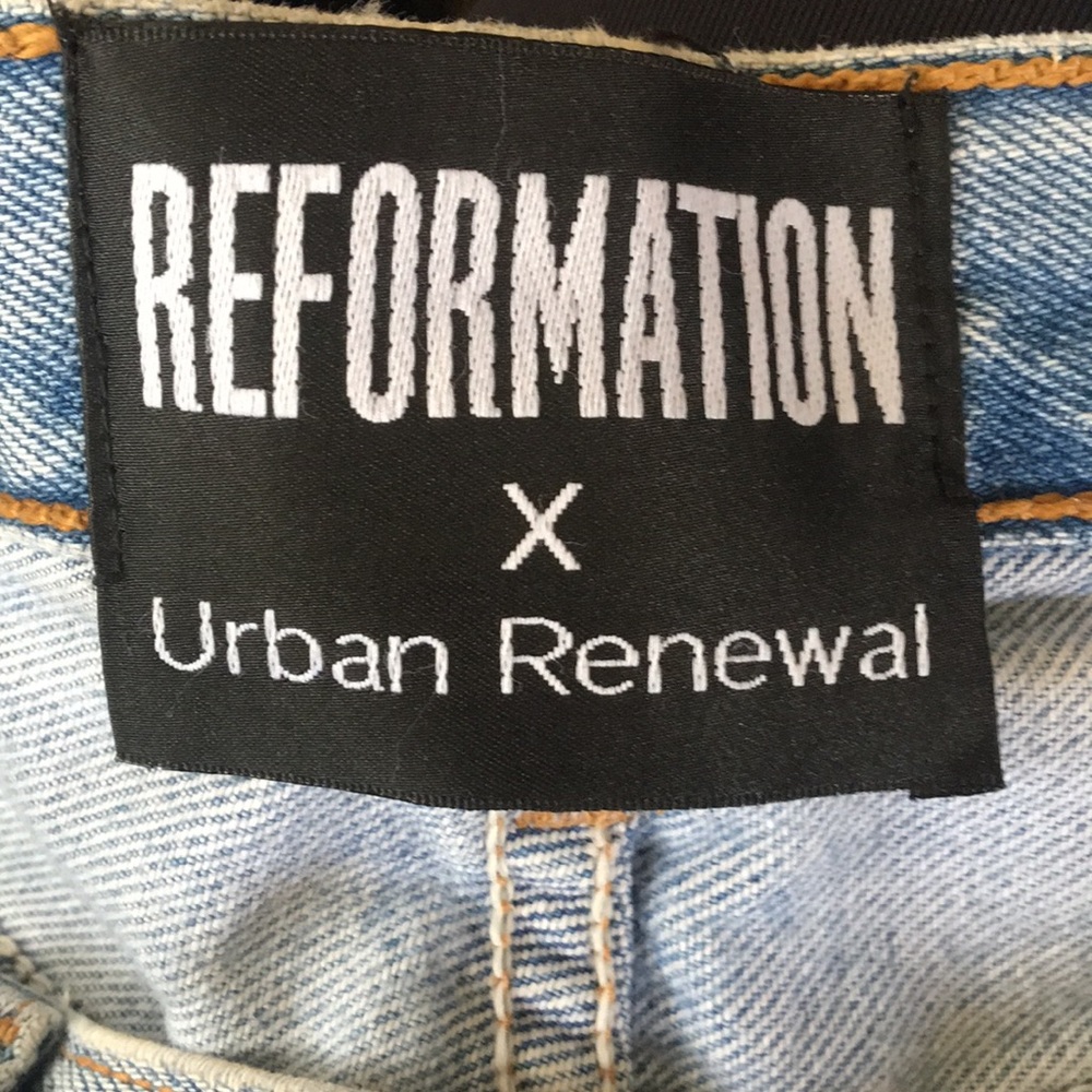 Reformation X Urban Renewal denim shorts